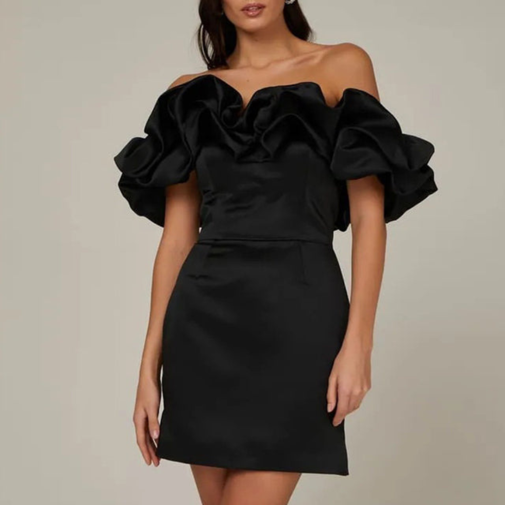 Women's Wedding Guest Dress – Ruffle Mini Dress – Charlott