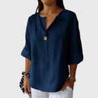 Women's V-Neck Blouse – Elegant Casual Blouse – Alicia