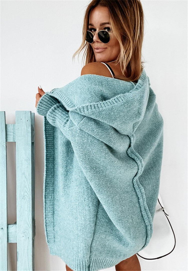 Women's Oversized Longline Cardigan – Relaxed Statement Sleeve Cardigan
