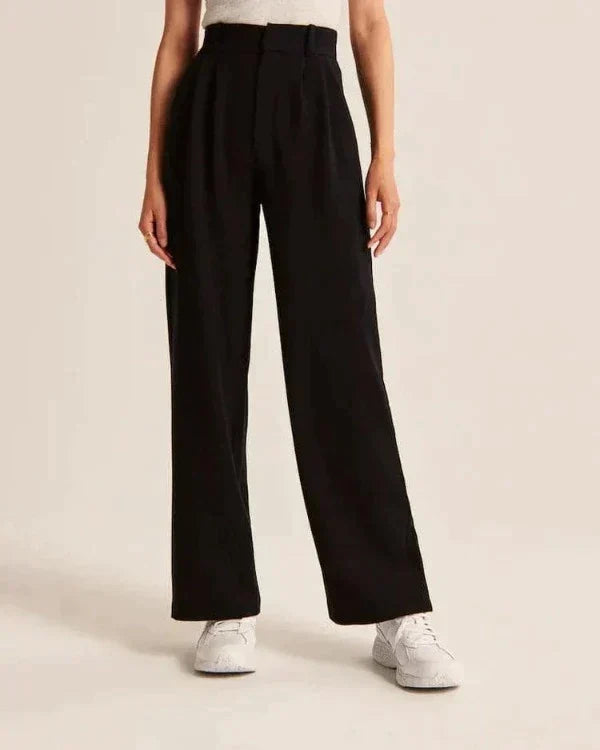 Women's High Waist Wide Leg Pants – Tailored Flowy Dress Trousers