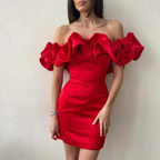 Women's Wedding Guest Dress – Ruffle Mini Dress – Charlott