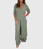 Women's Wide Leg Set – Casual Two-Piece Set – Olivia