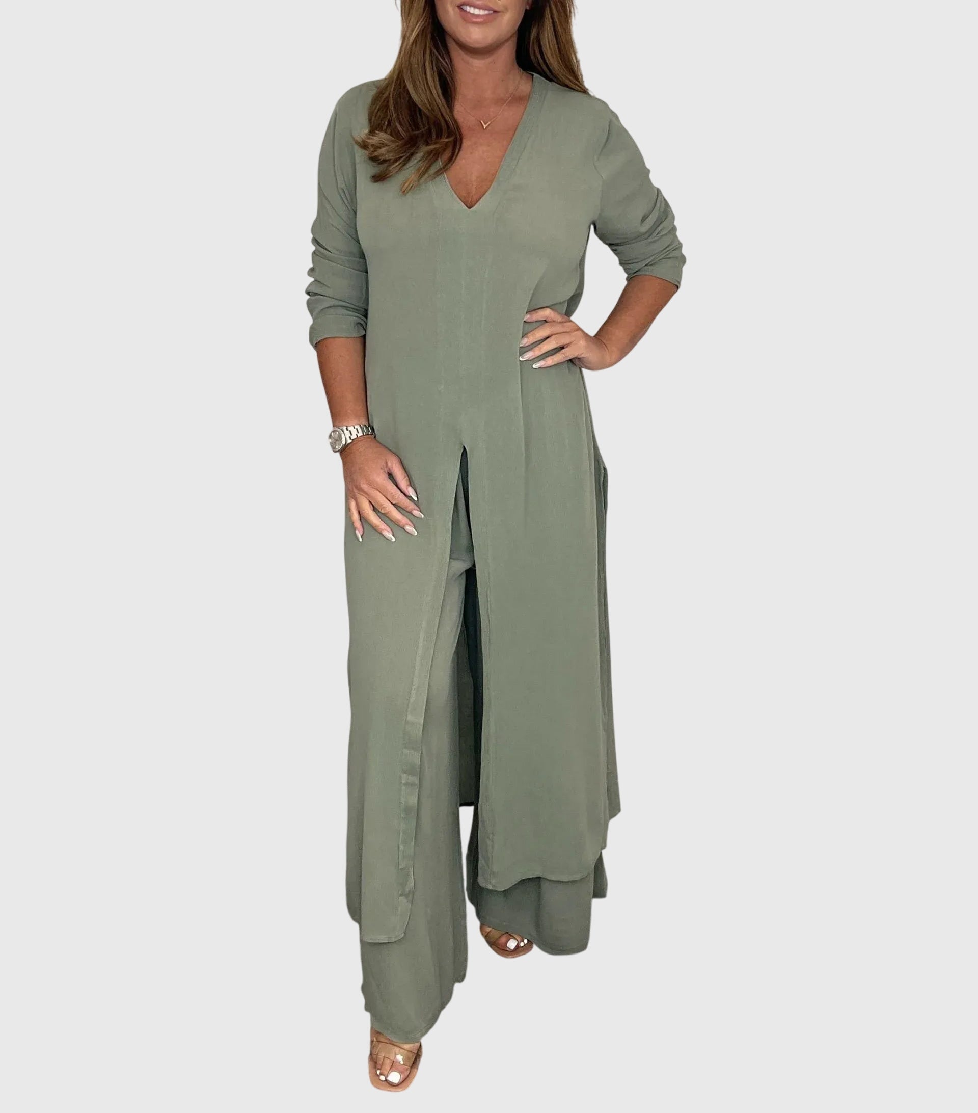 Women's Wide Leg Set – Casual Two-Piece Set – Olivia