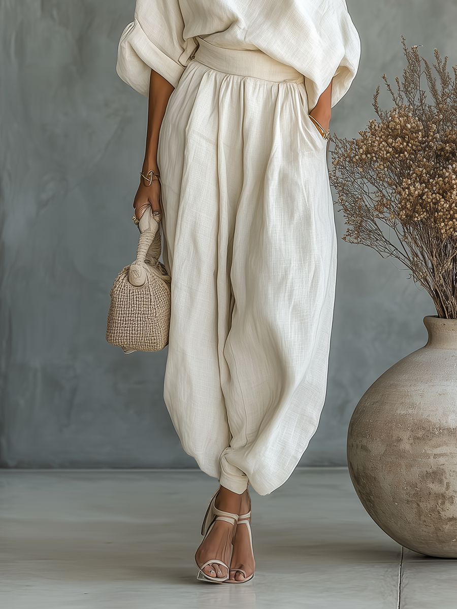 Women's Boho Wide Leg Jumpsuit – Oversized Flowy Summer Jumpsuit