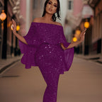 Women's Ruffle Off-Shoulder Dress – Fitted Statement Cocktail Dress