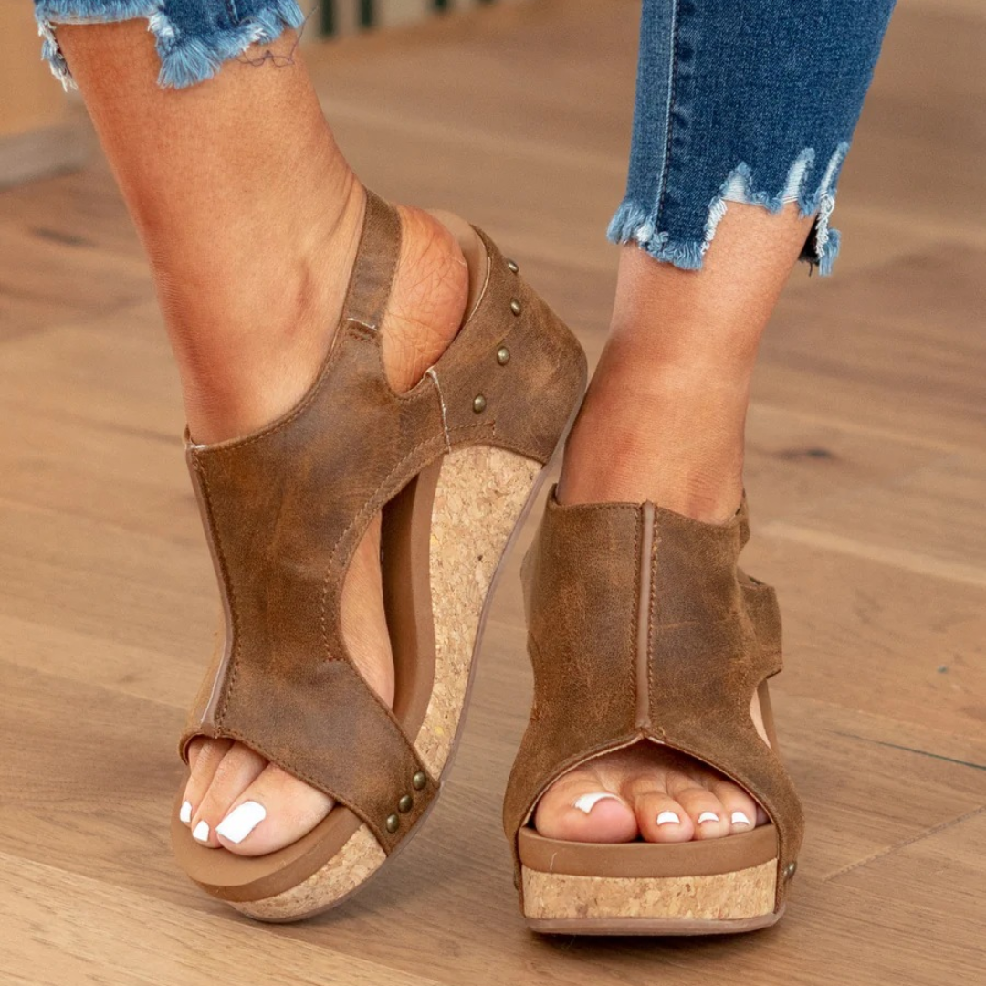 Women’s Wedge Sandals – Comfortable Platform Summer Sandals – Linda