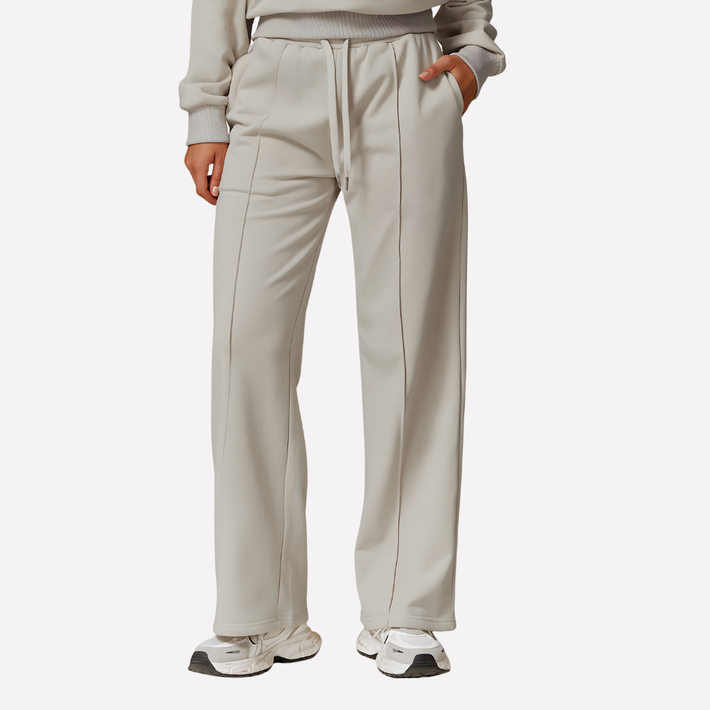 Women's Drawstring Wide Leg Sweatpants – High Waist Pocket Lounge Pants