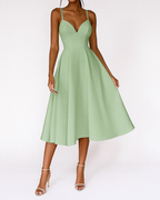 Women's Strap Midi Dress – Wedding Guest Dress