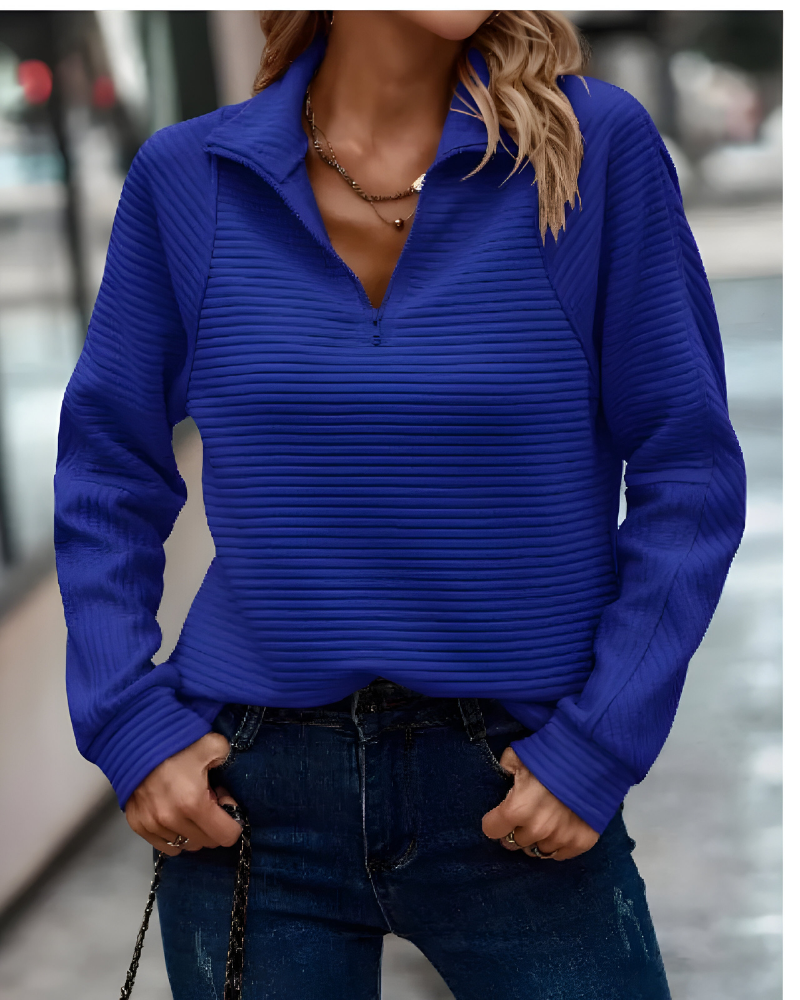 Women's Relaxed Crew Neck Sweater – Casual Long Sleeve Knit Pullover