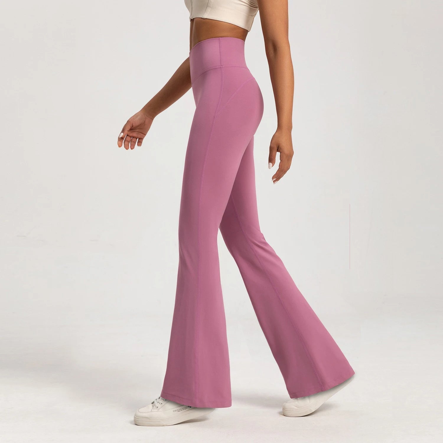 Women's Crossover Waist Flare Leggings – High Rise Workout Yoga Pants