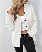 Women's Lace-Up Hooded Cardigan – Relaxed Long Sleeve Cardigan