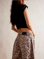 Women's Wide Leg Pants – Printed Casual Pants – Gabriela