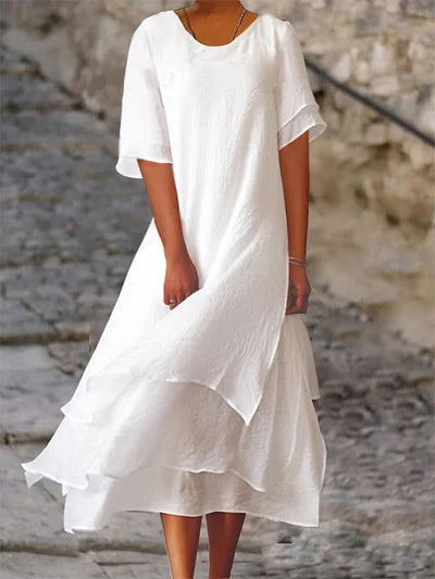 Women's Relaxed Summer Dress – Flowy Casual Day Dress