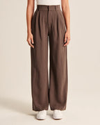 Women's High Waist Flare Pants – Fitted Flared Leg Dress Trousers