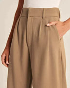 Women's High Waist Pleated Pants – Wide Leg Flowy Dress Trousers
