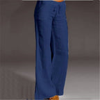 Women's Drawstring Wide Leg Trousers – Lightweight Relaxed Summer Pants