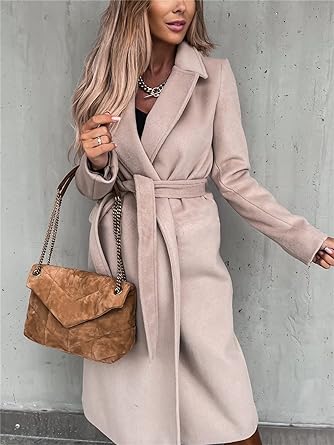 Women's Tailored Long Coat – Relaxed Winter Overcoat