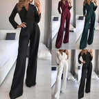 Women's Fitted Long Sleeve Jumpsuit – Tailored Formal Evening Jumpsuit