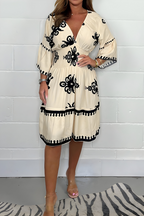 Women's Relaxed Boho Dress – Flowy Day-to-Evening Occasion Dress