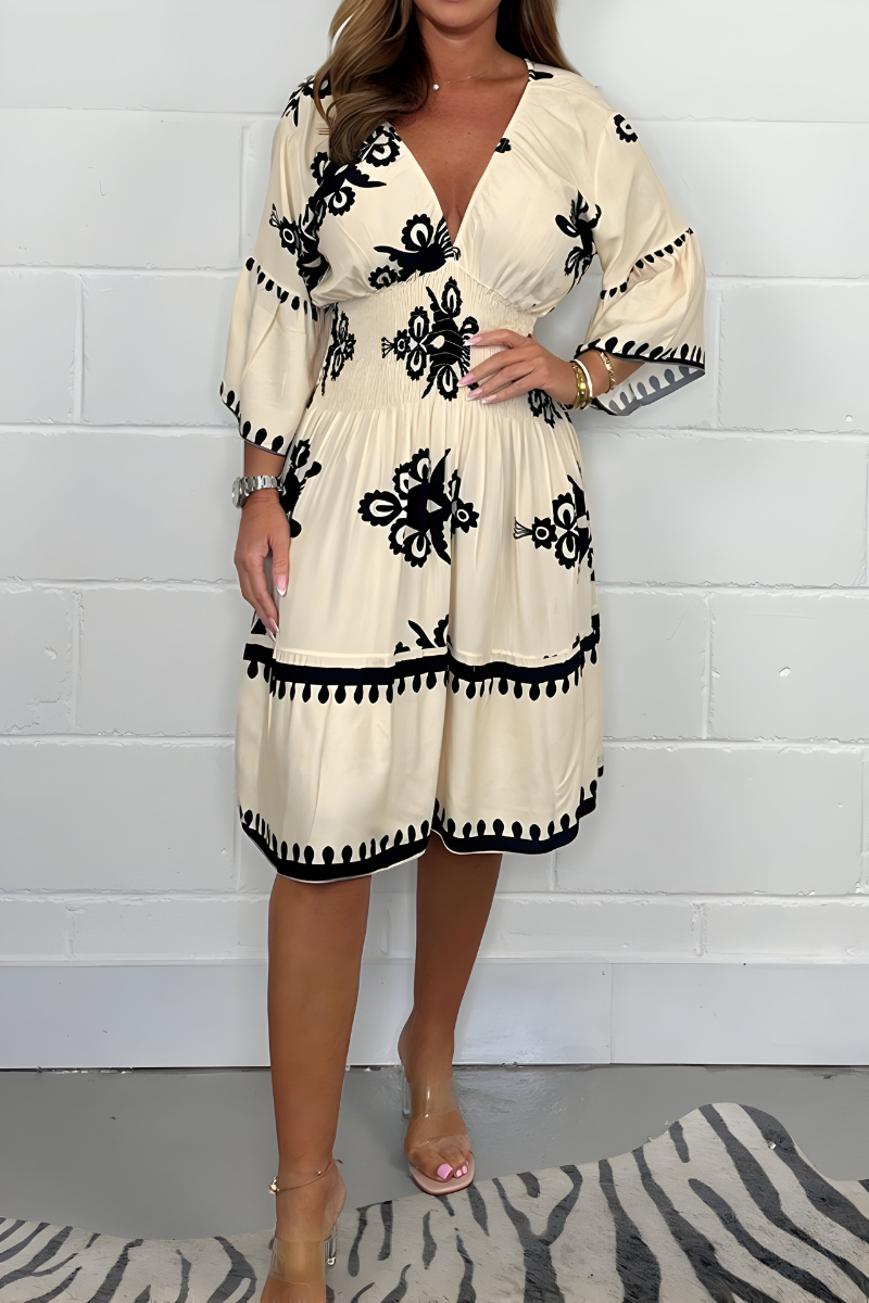 Women's Relaxed Boho Dress – Flowy Day-to-Evening Occasion Dress
