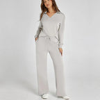 Women's Wide Leg Lounge Set – Relaxed Two-Piece Set