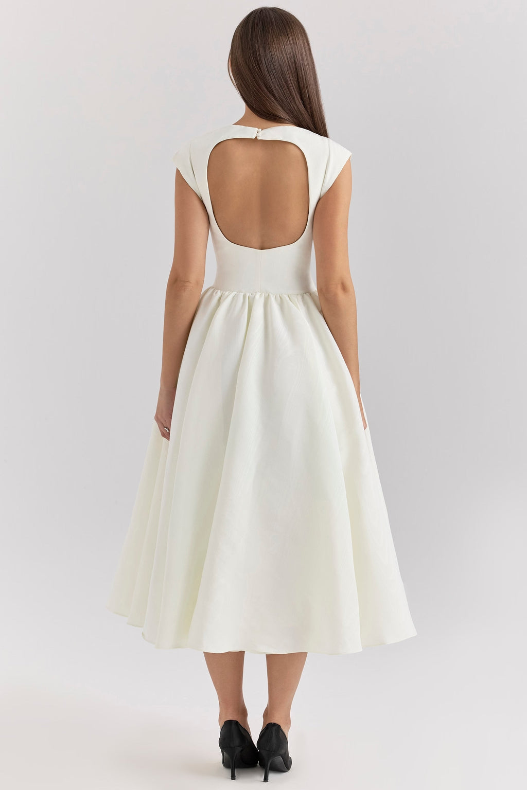 Women's Wedding Guest Dress – Tailored Waist Flowy Formal Occasion Dress