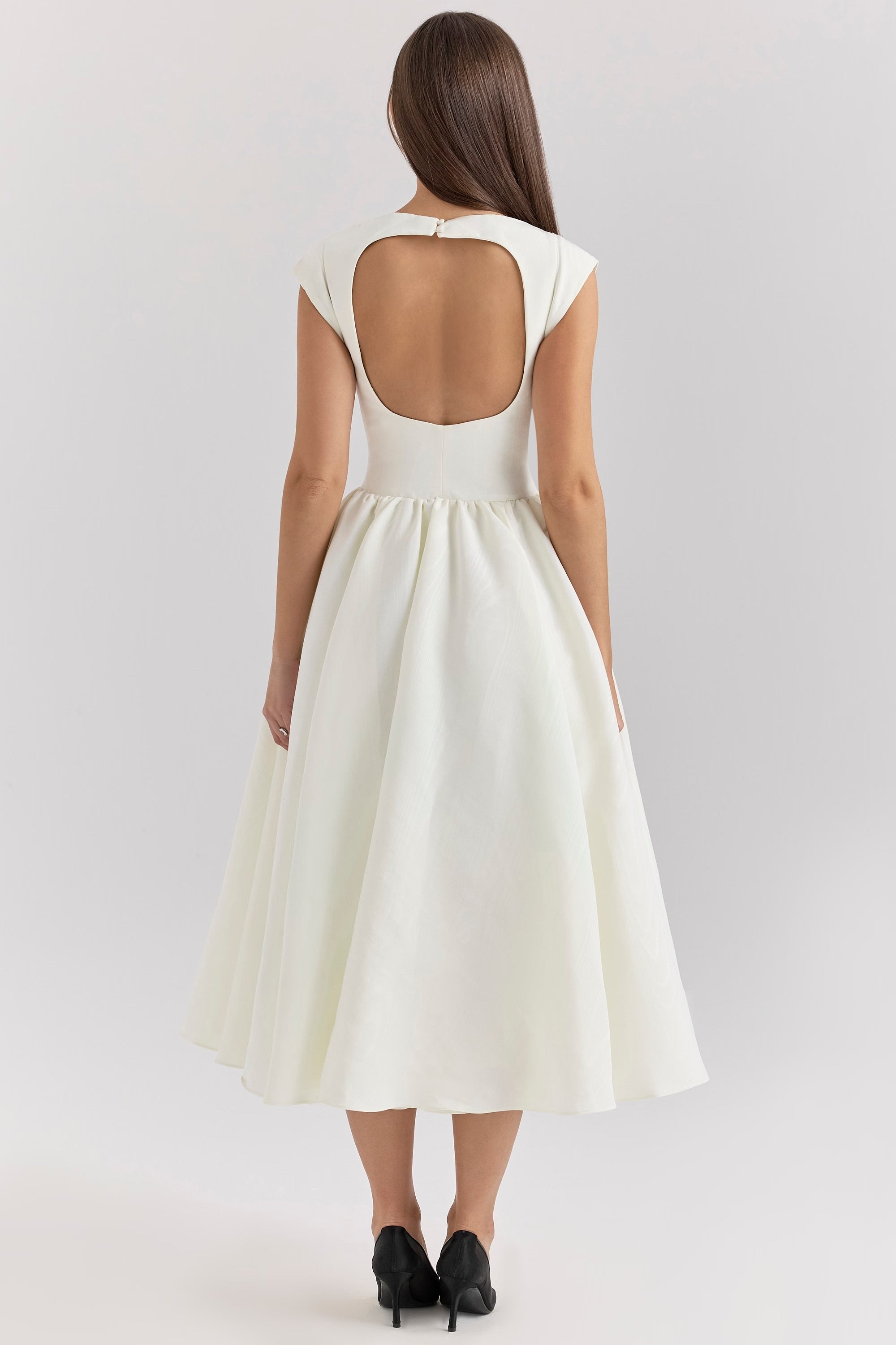 Women's Wedding Guest Dress – Tailored Waist Flowy Formal Occasion Dress