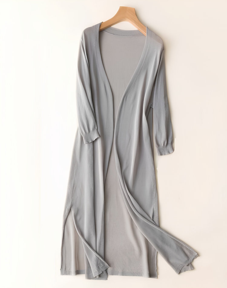 Women's Soft Duster Cardigan – Open Front Long Knit Layer