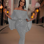 Women's Ruffle Off-Shoulder Dress – Fitted Statement Cocktail Dress