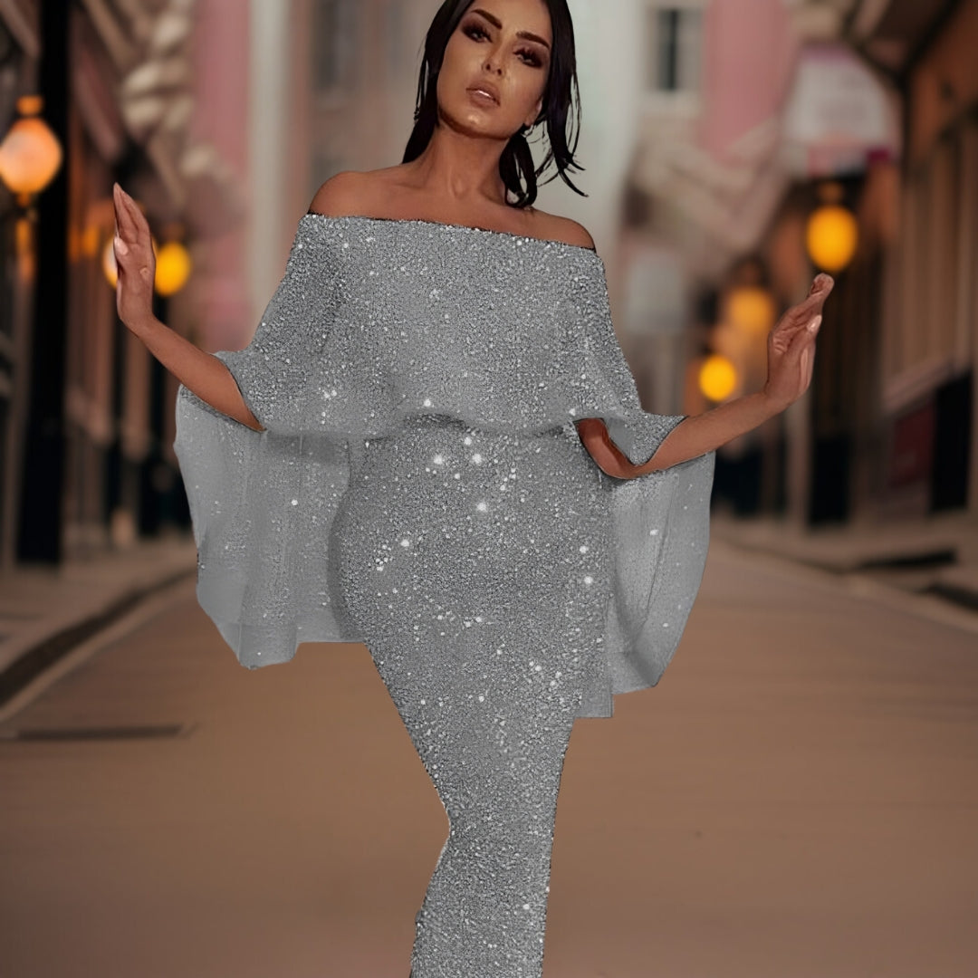 Women's Ruffle Off-Shoulder Dress – Fitted Statement Cocktail Dress