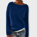 Women's Icelandic Pattern Sweater – Nordic Crew Neck Winter Pullover