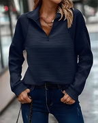 Women's Relaxed Crew Neck Sweater – Casual Long Sleeve Knit Pullover
