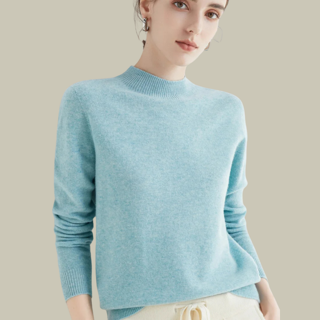 Women's Roll Neck Sweater – Fitted Turtleneck Winter Sweater