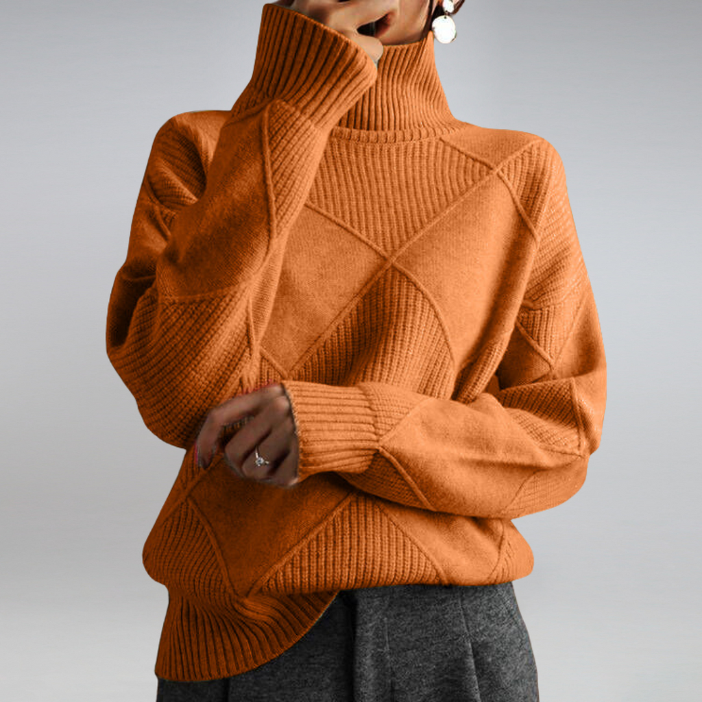Women's Turtleneck Sweater – Knit Pullover Sweater – Myla