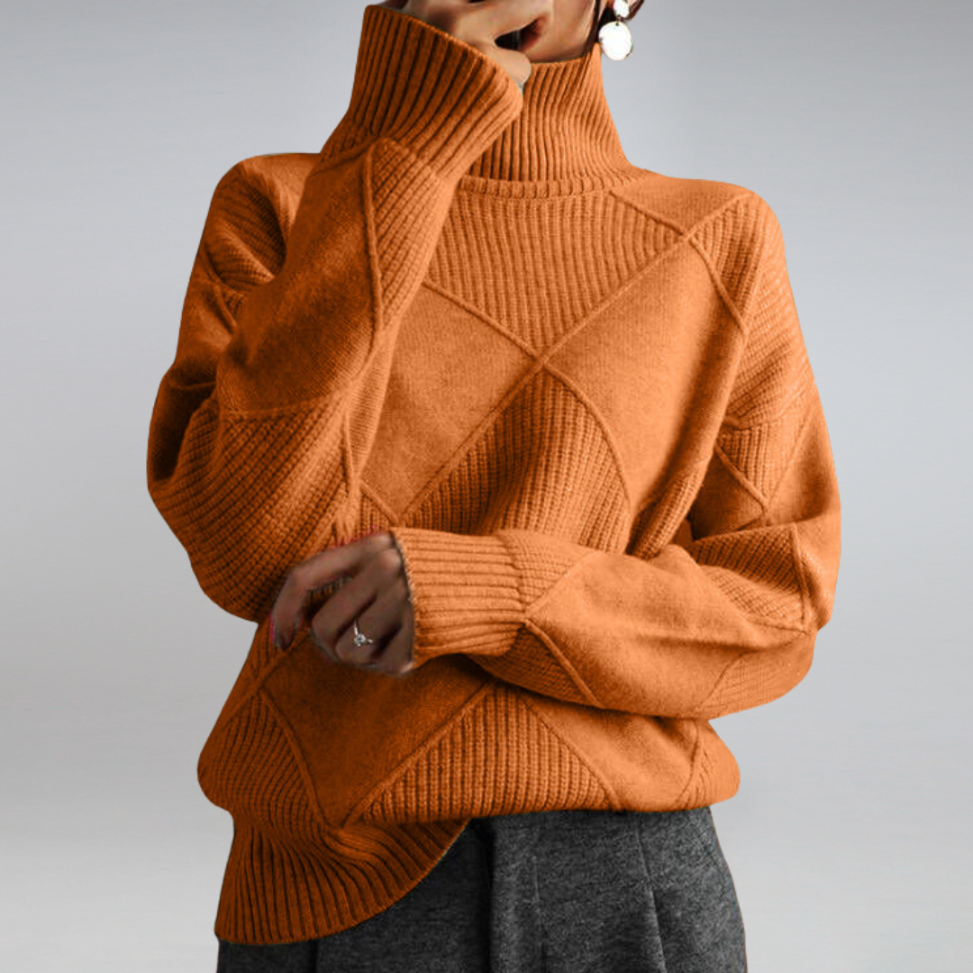 Women's Turtleneck Sweater – Knit Pullover Sweater – Myla