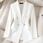 Women's Elegant Tailored Pants Suit – Double-Breasted Blazer Set