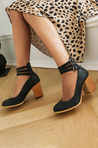 Women’s Heeled Sandals – Ankle Strap Block Heel Sandals – Casilda