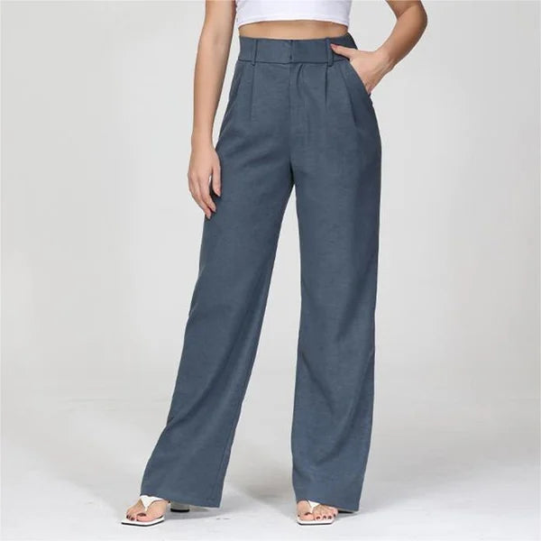 Women's High Waist Flare Pants – Fitted Flared Leg Dress Trousers