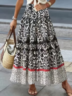 Women's Maxi Skirt – High Waist Flowing Skirt – Alice