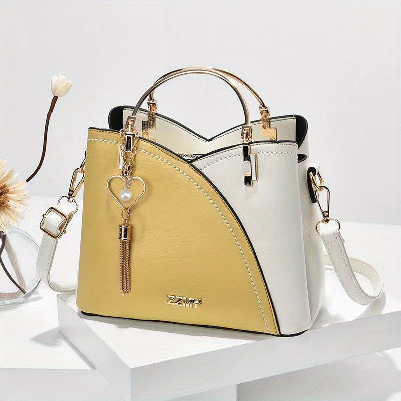 Women's Luxury Faux Leather Shoulder Bag – Designer Style Handbag – Lillian