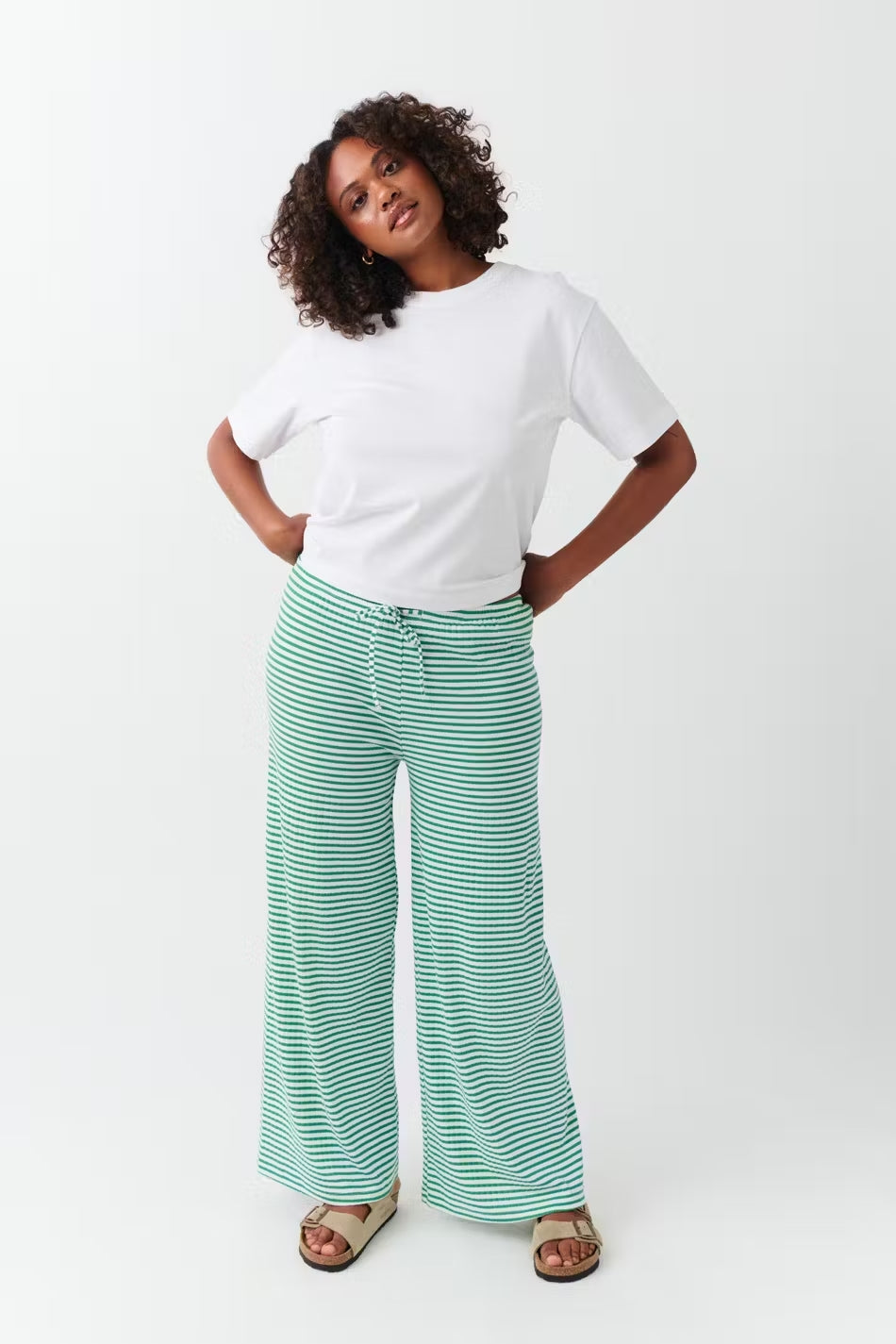 Women's Summer Pants – Striped Casual Pants – Daniela