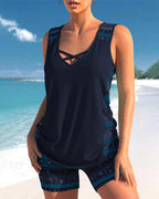 Women's Tummy Control Tankini Set – Flattering Swim Set – Blanche