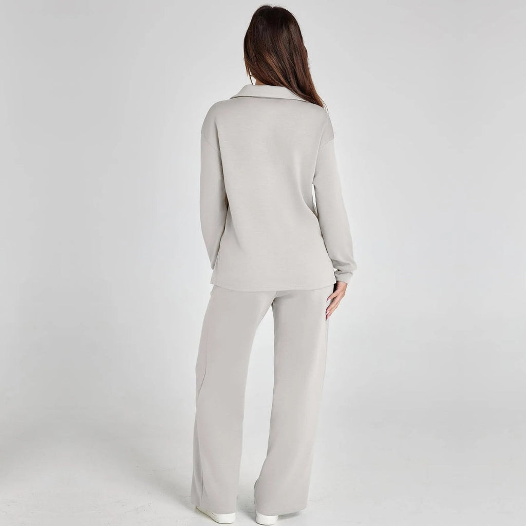 Women's Wide Leg Lounge Set – Relaxed Two-Piece Set