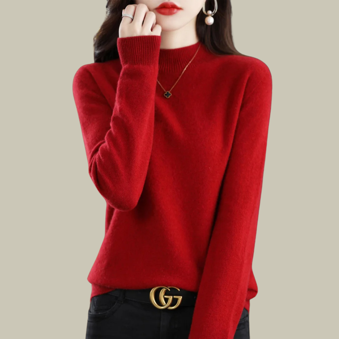 Women's Roll Neck Sweater – Fitted Turtleneck Winter Sweater