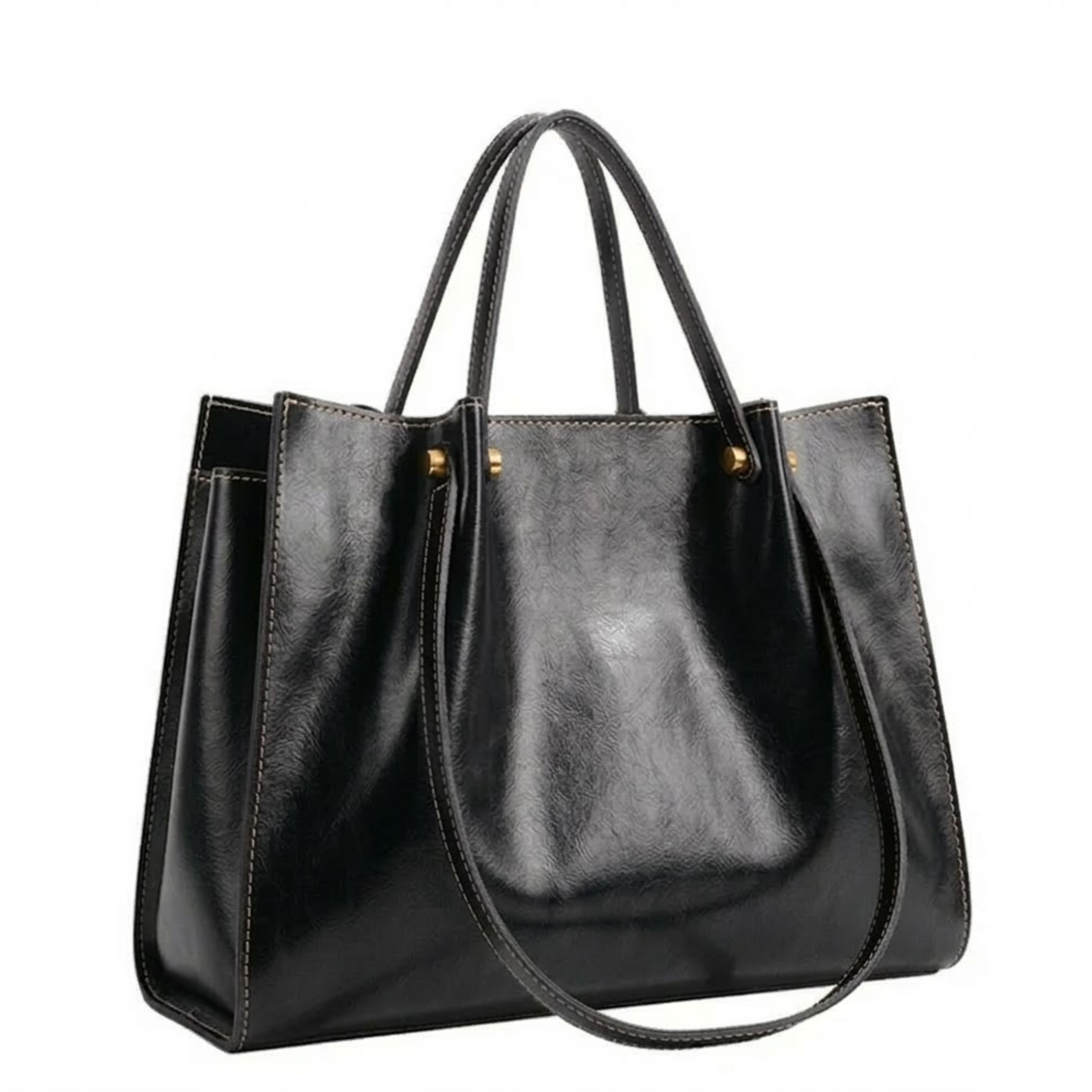 Women's Faux Leather Tote Bag – Zip Closure Carryall Bag – Amelia
