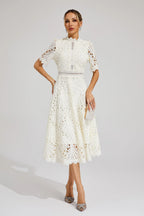 Women's Lace Midi Dress – Wedding Guest Dress