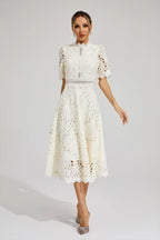 Women's Lace Midi Dress – Wedding Guest Dress