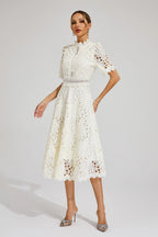 Women's Lace Midi Dress – Wedding Guest Dress