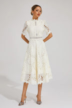 Women's Lace Midi Dress – Wedding Guest Dress