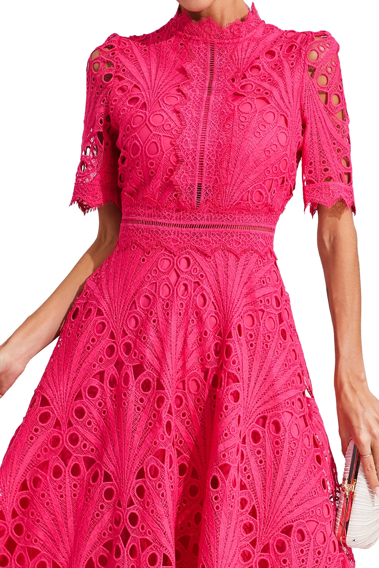 Women's Lace Midi Dress – Wedding Guest Dress